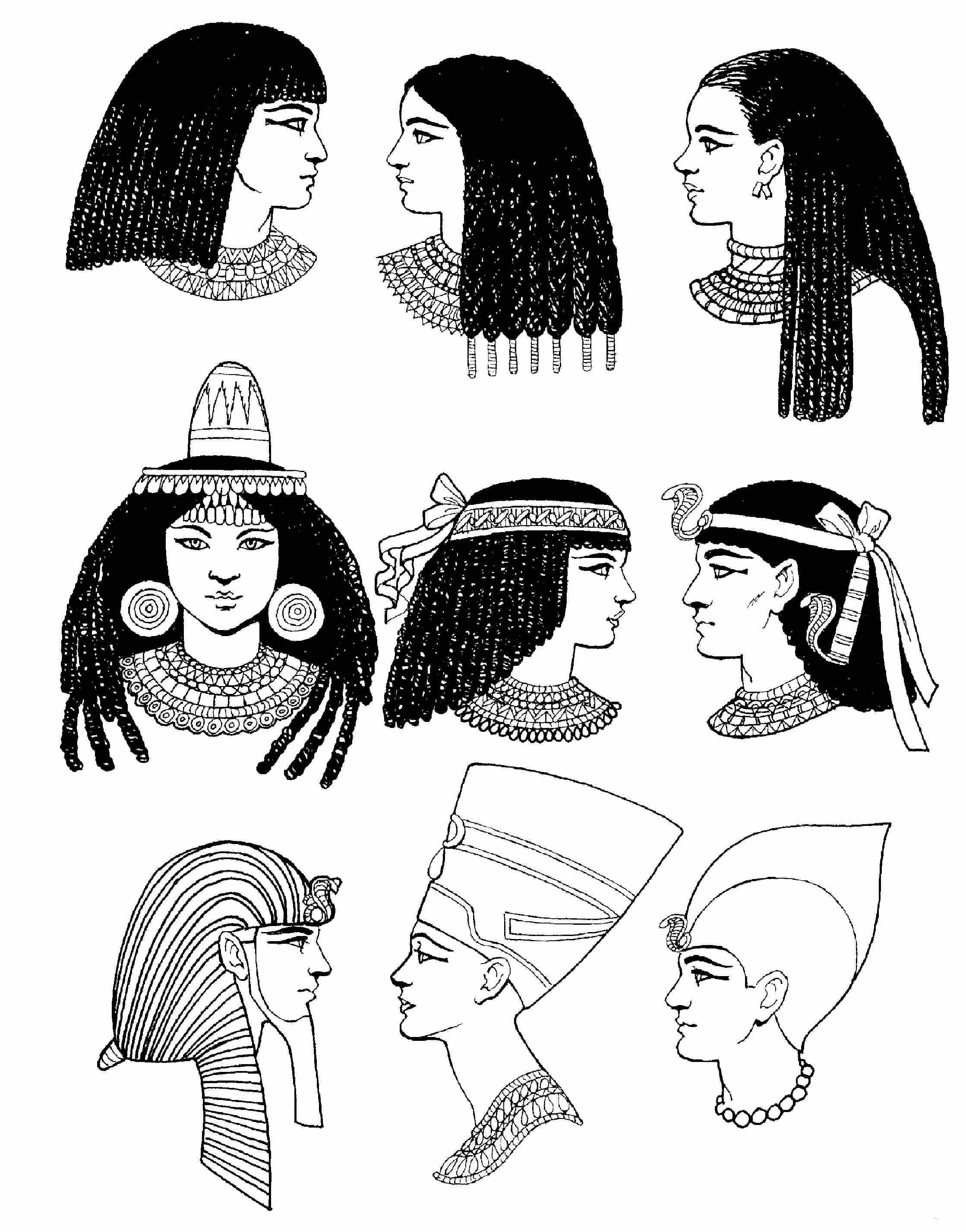 Прически древних египтянок